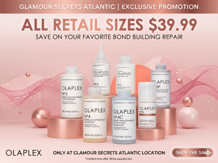 Glamour Secrets Atlantic Olaplex Promo all retail $39.99 June 2026